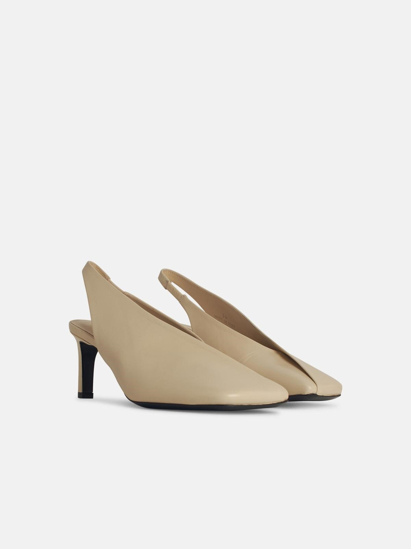 Jil Sander IVORY LEATHER SLINGBACKS outlook