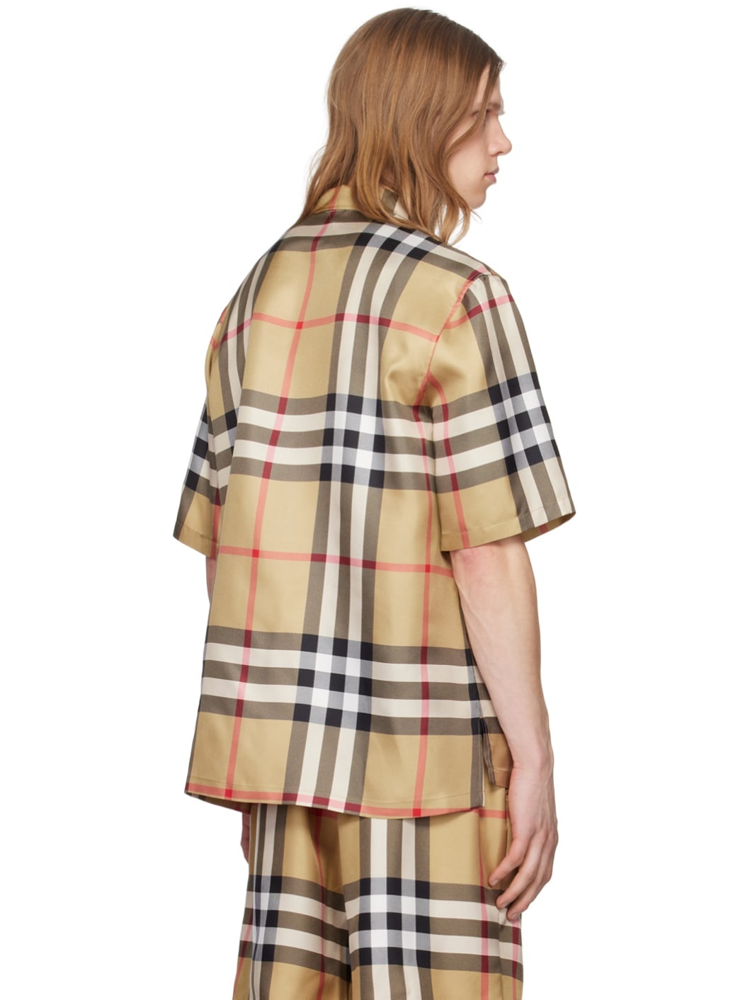 Beige Check Shirt - 3