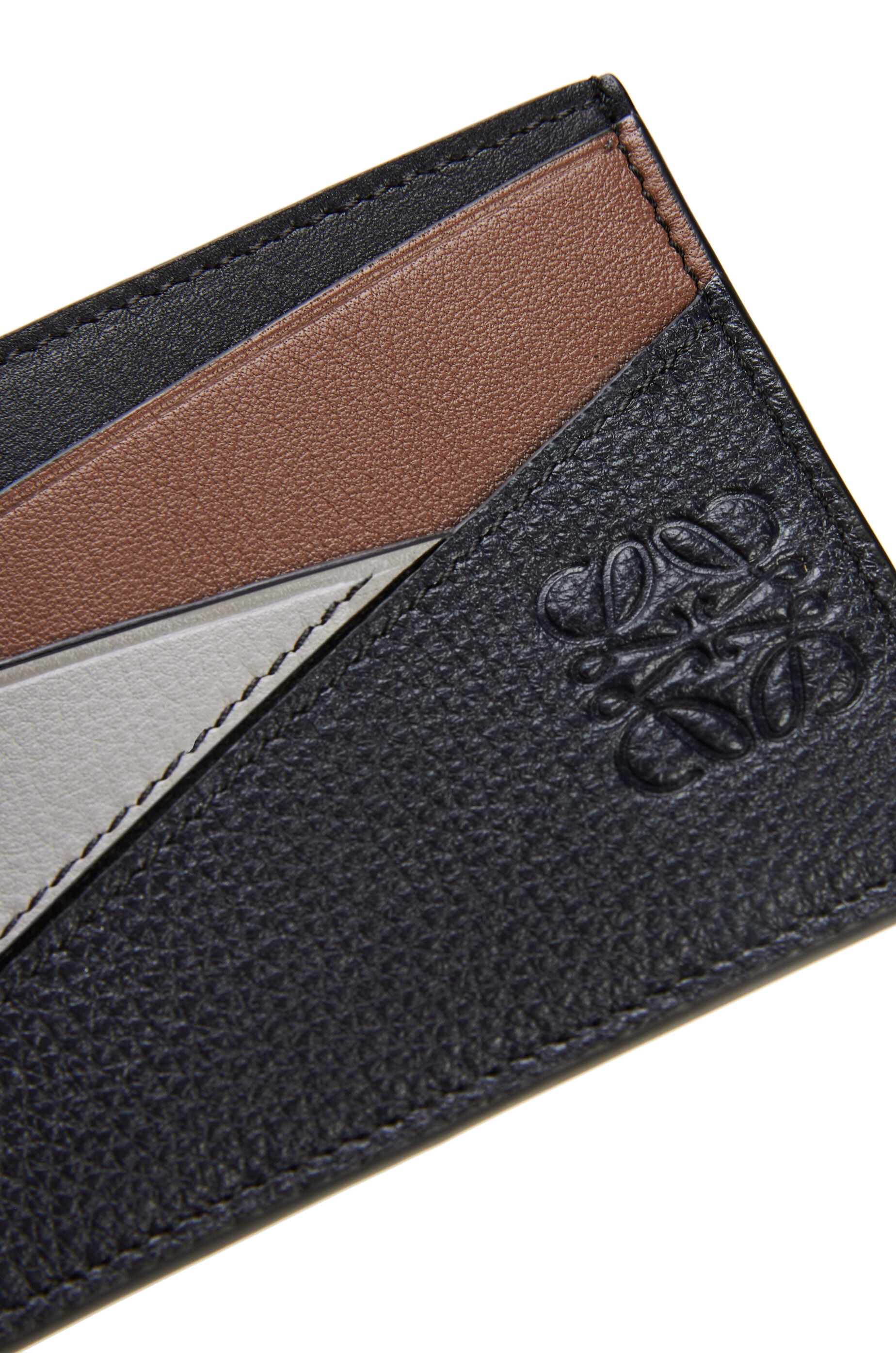 Puzzle plain cardholder in classic calfskin - 4