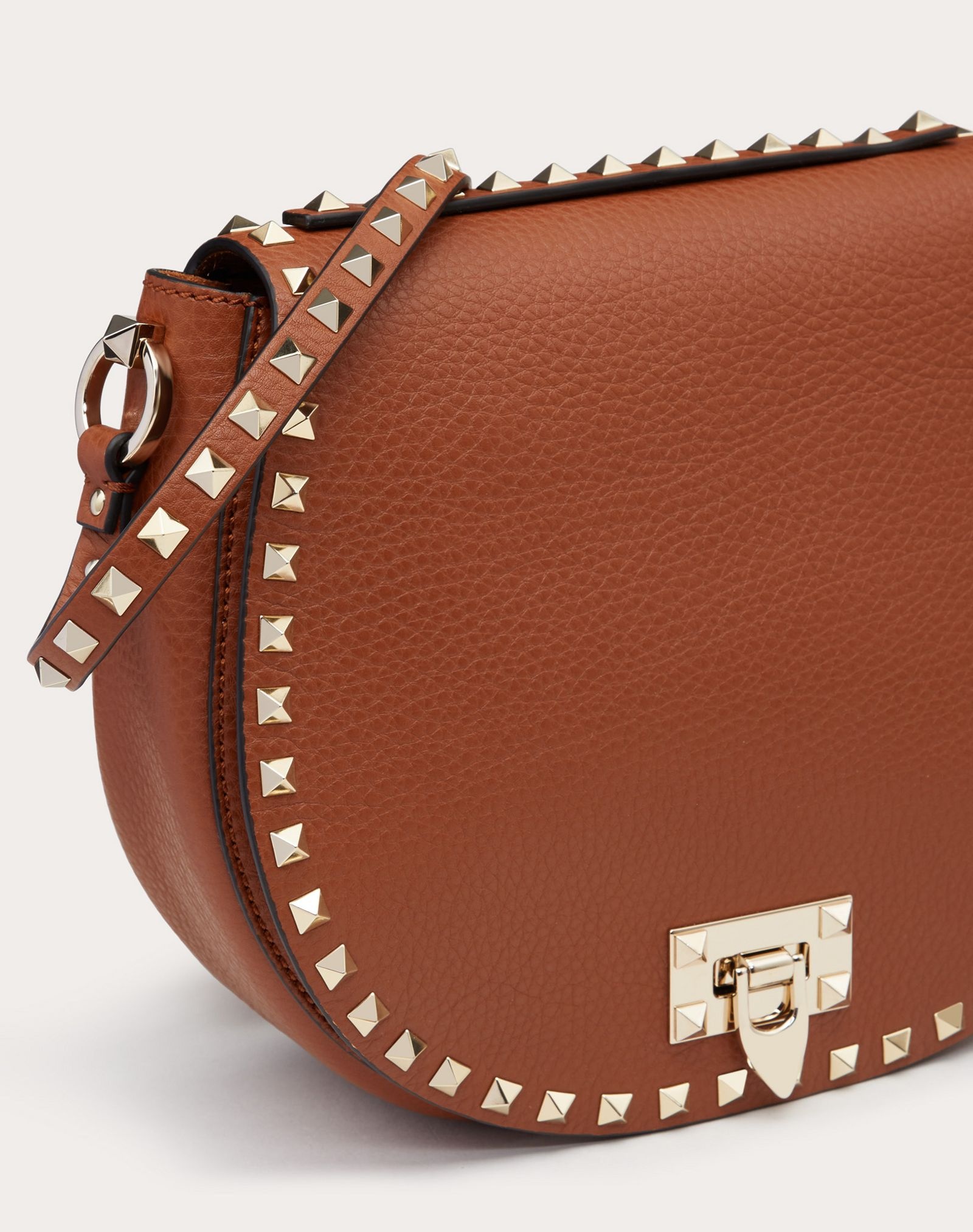 Rockstud Grainy Calfskin Crossbody Bag - 5