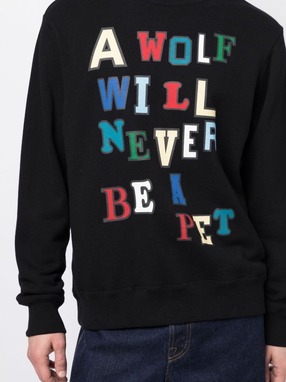slogan-print crew-neck cotton T-shirt - 5