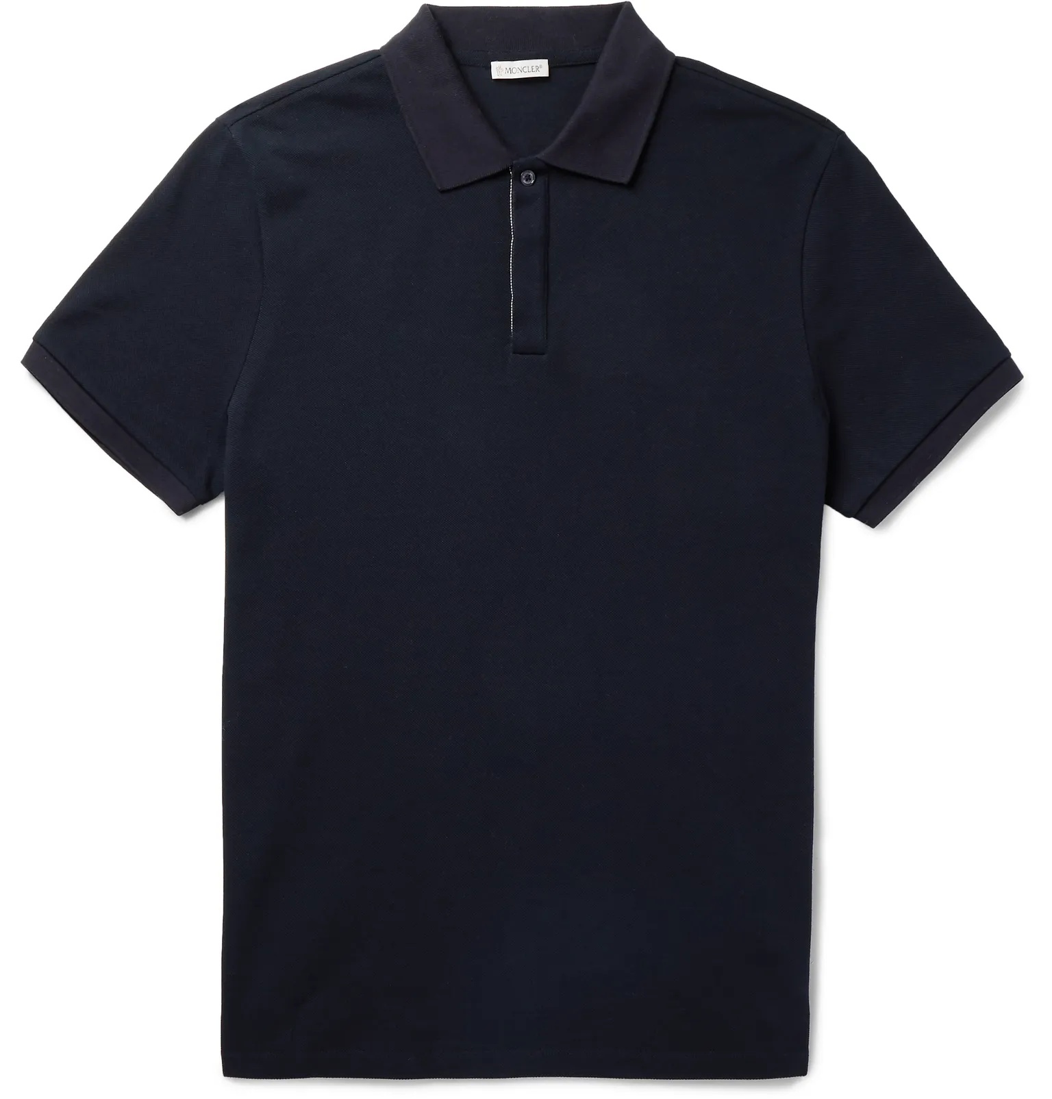 Maglia Grosgrain-Trimmed Cotton-Piqué Polo Shirt - 1