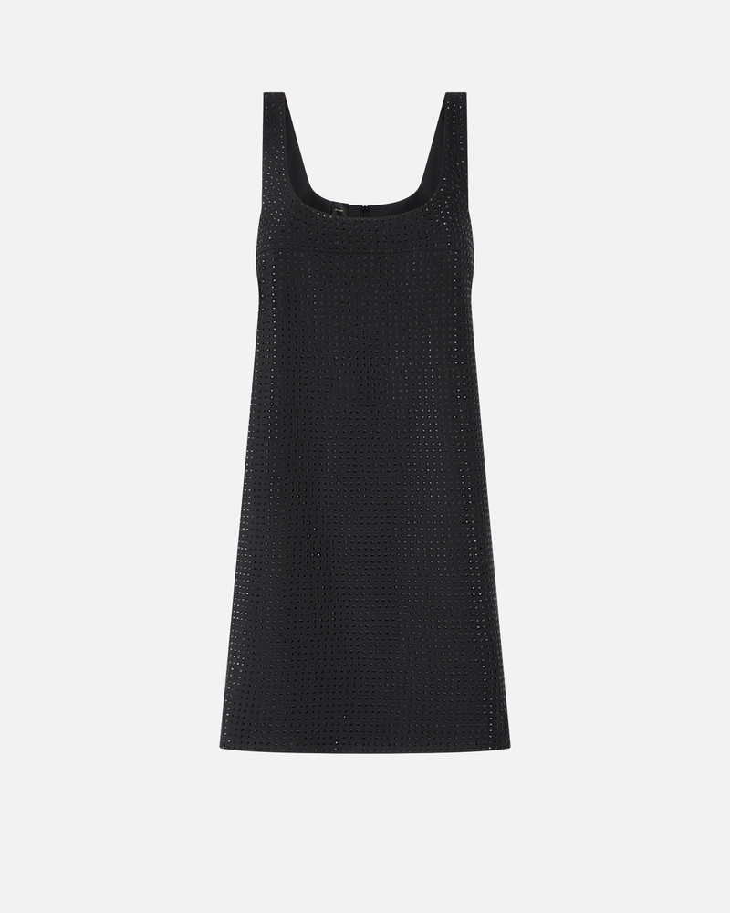 SHORT YARN-DYED DRESS WITH FULL RHINESTONES 1