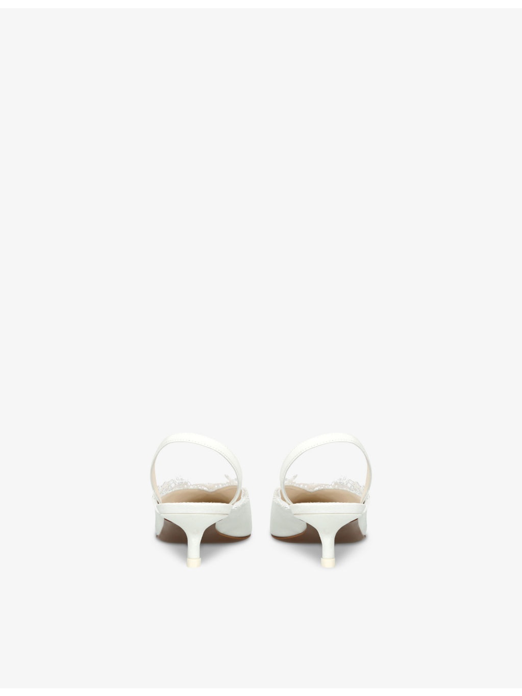 Irena Sling 80 lace-trim satin heeled mules - 4