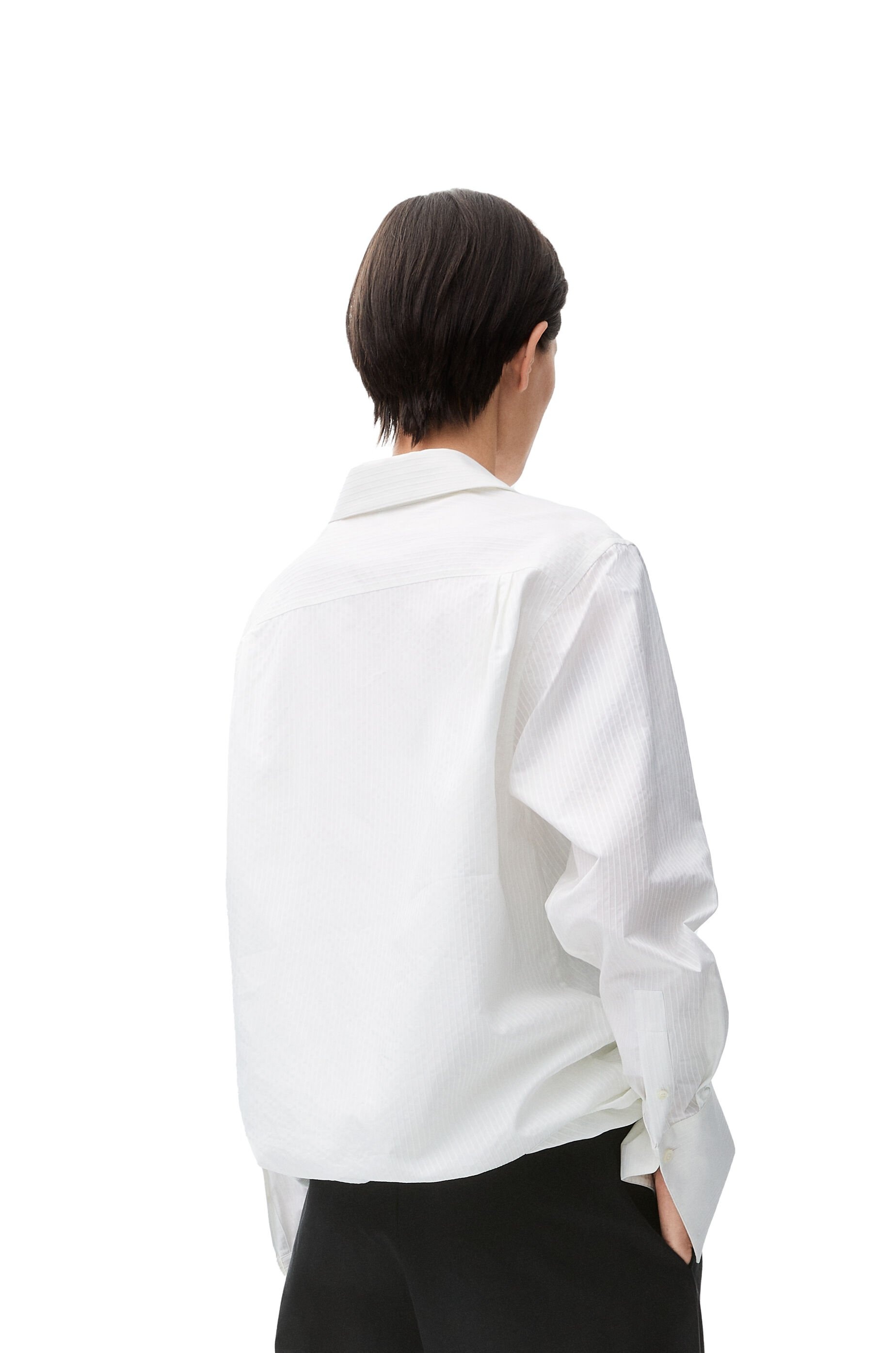 Belted shirt in cotton - 4
