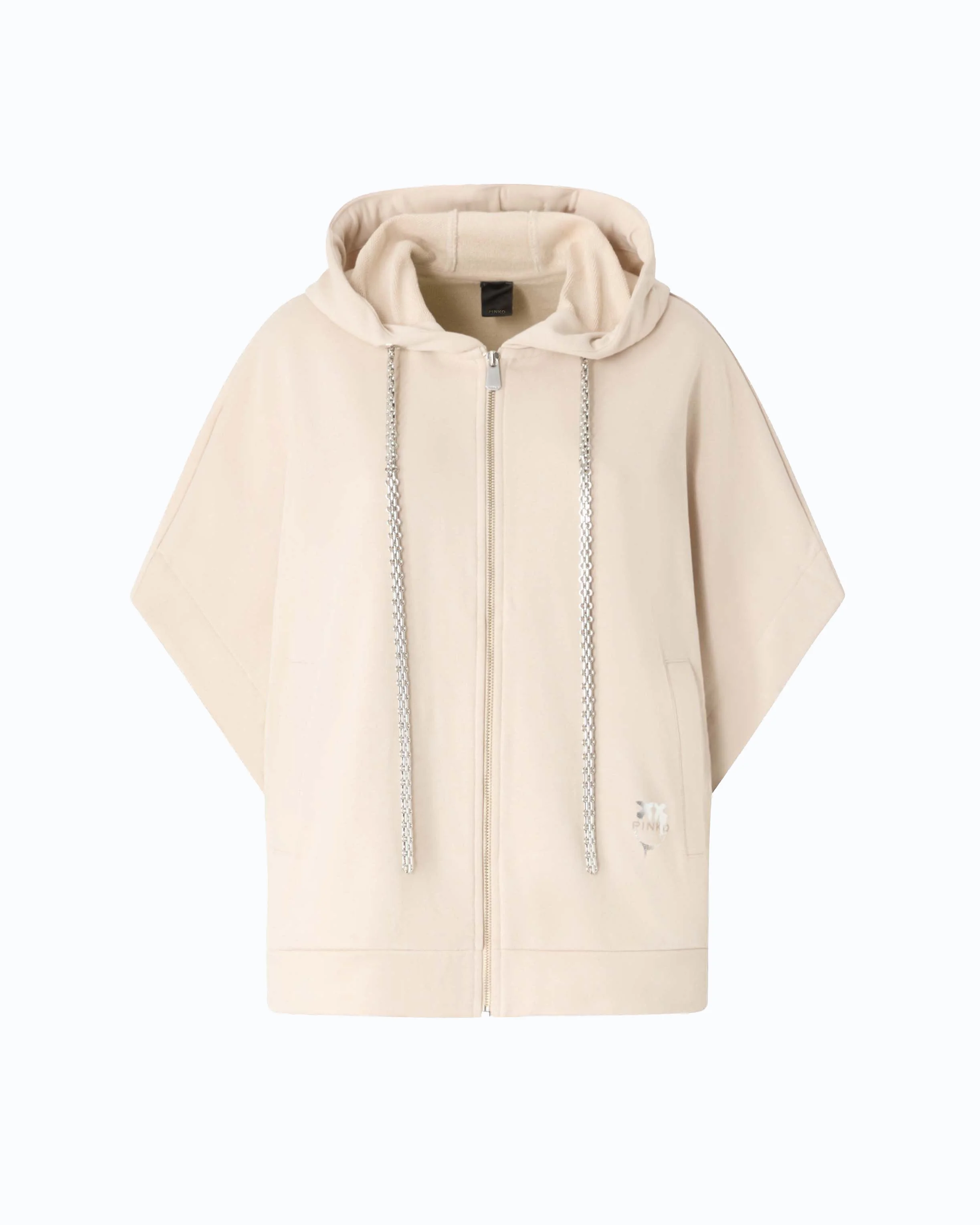 FLEECE JACKET WITH HOOD AND CHAIN - 1