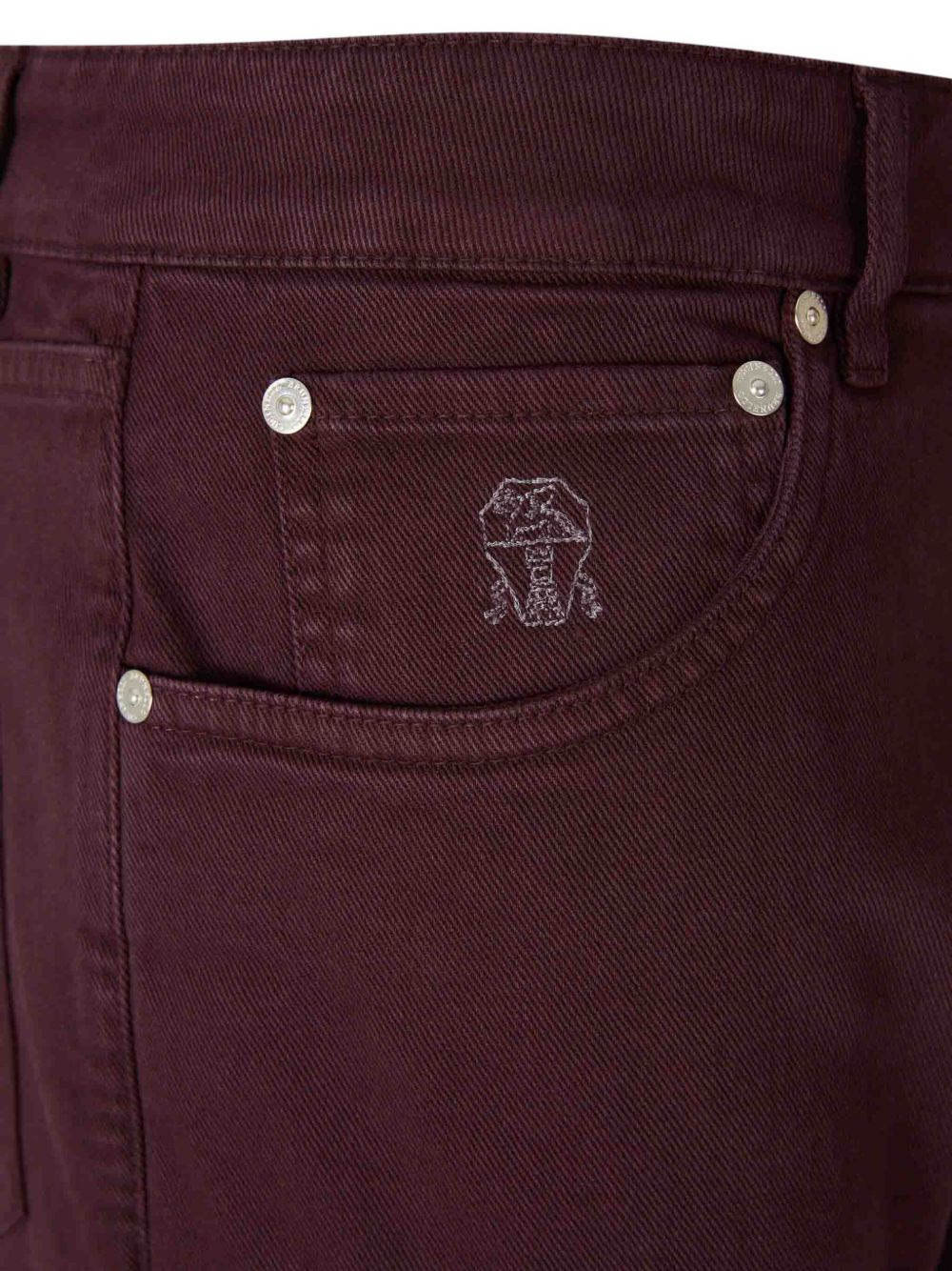 embroidered-pocket jeans - 3