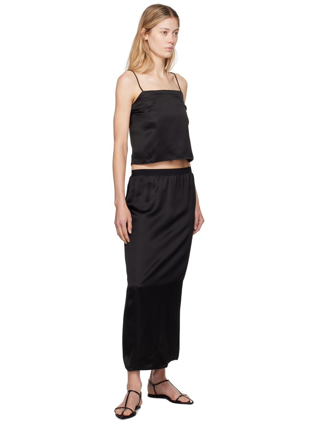 Black Cropped Camisole - 4