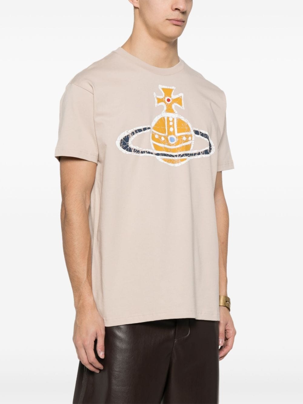 Orb-logo-print cotton T-shirt - 2