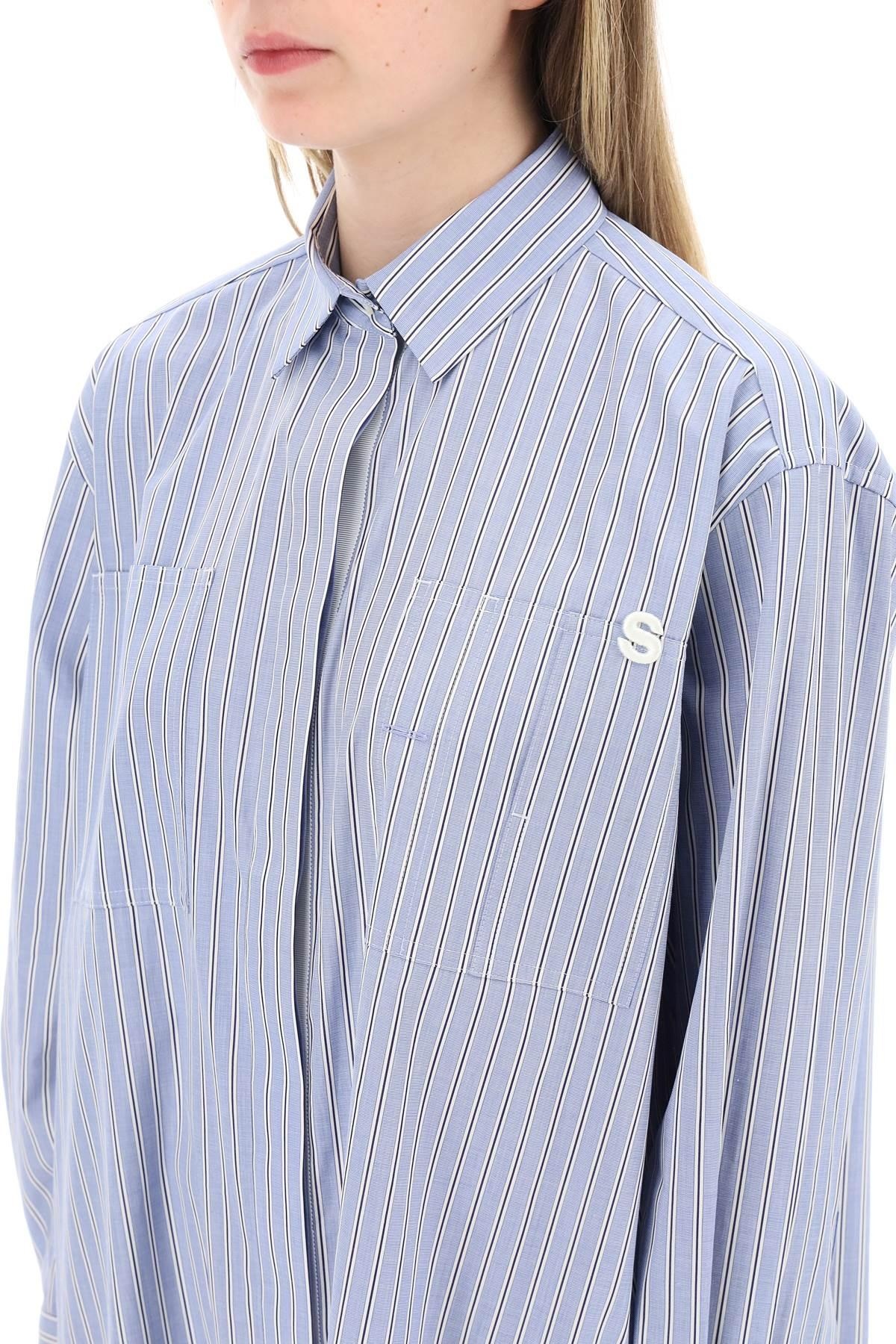 STRIPED COTTON POPLIN SHIRT - 5