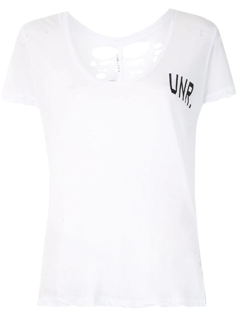 distressed UNR print T-shirt 1