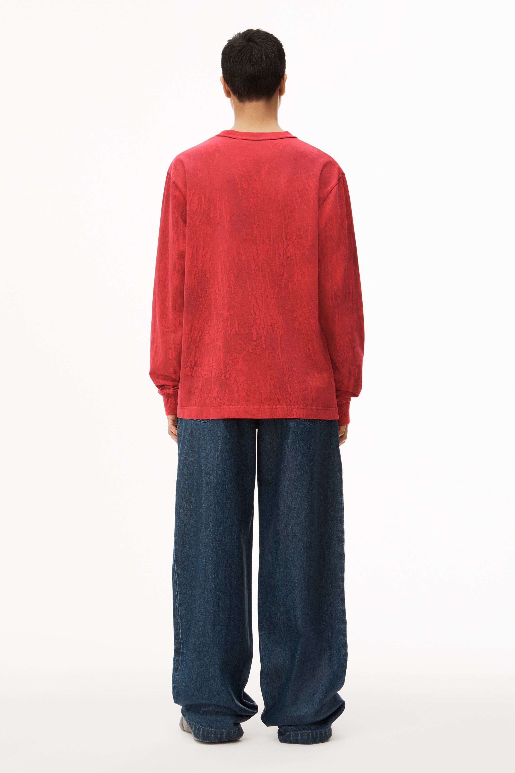 PLASTER DYED LONG SLEEVE IN COMPACT JERSEY - 4