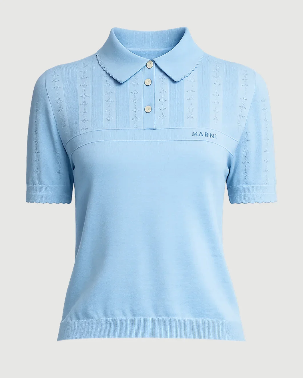POINTELLE SHORT SLEEVE POLO - 1
