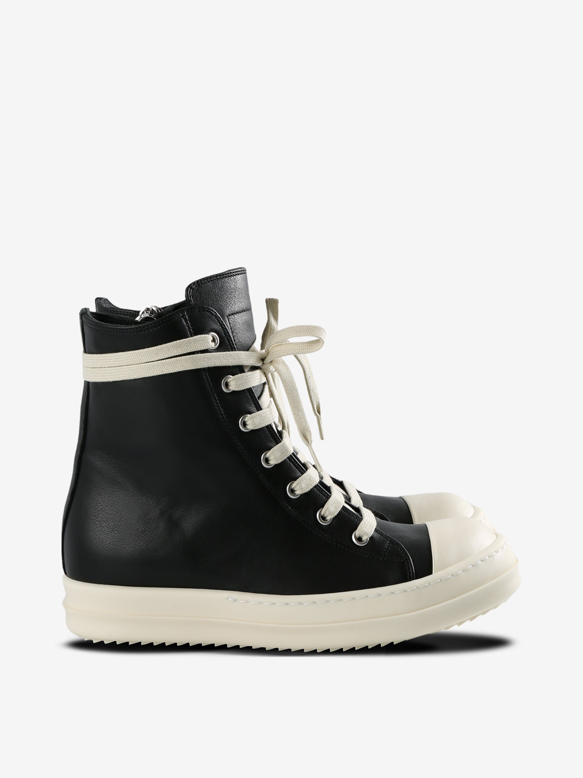 RICK OWENS - Women Leather High Top Sneakers - 1