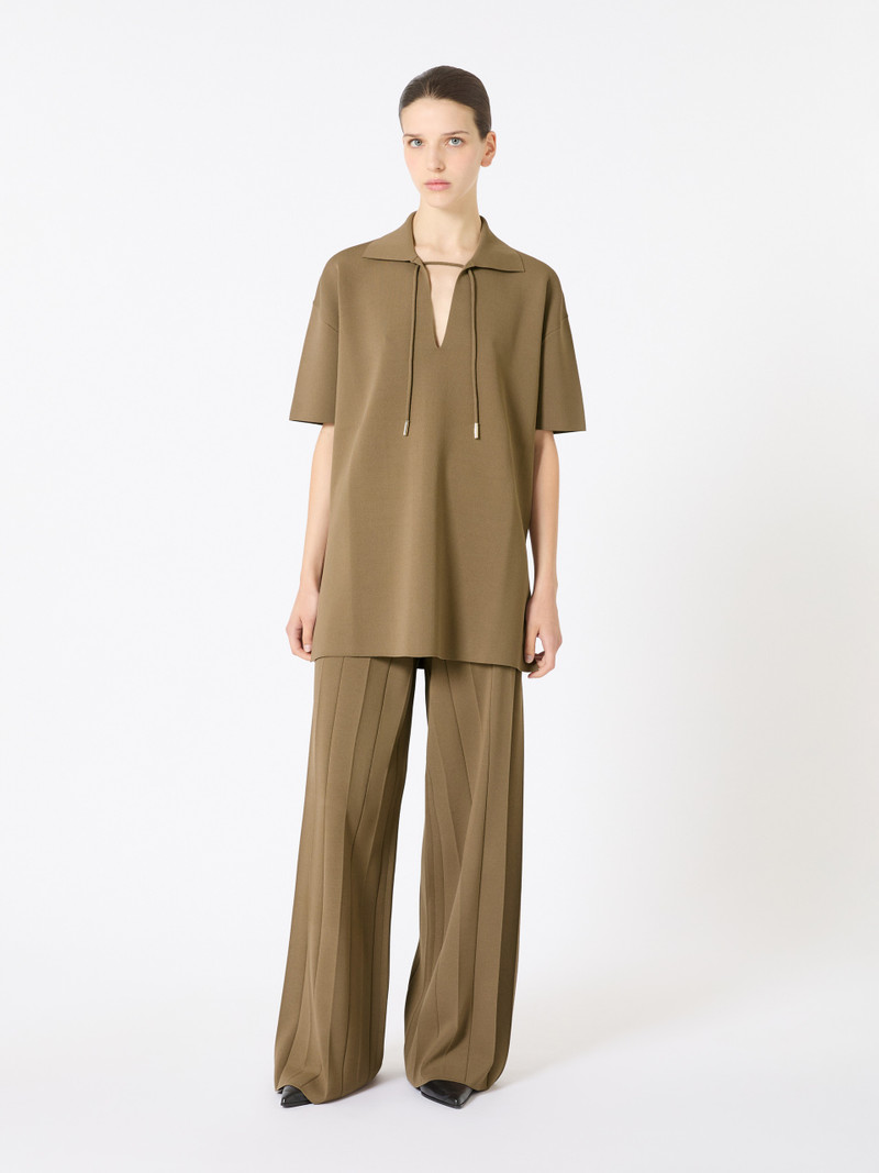 Max Mara LAMA Viscose crêpe yarn trousers outlook