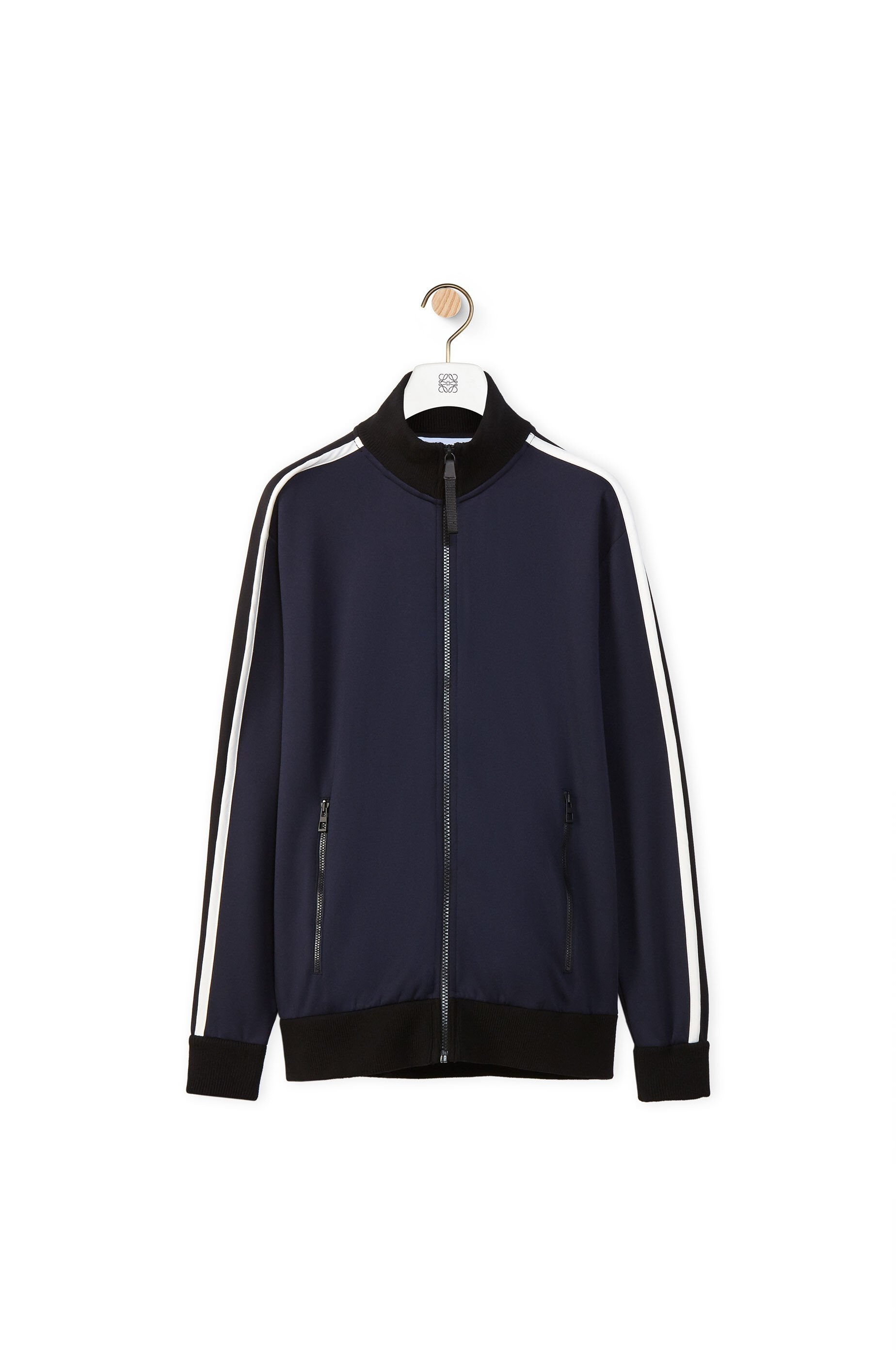 Zipped tracksuit top in technical jersey - 1