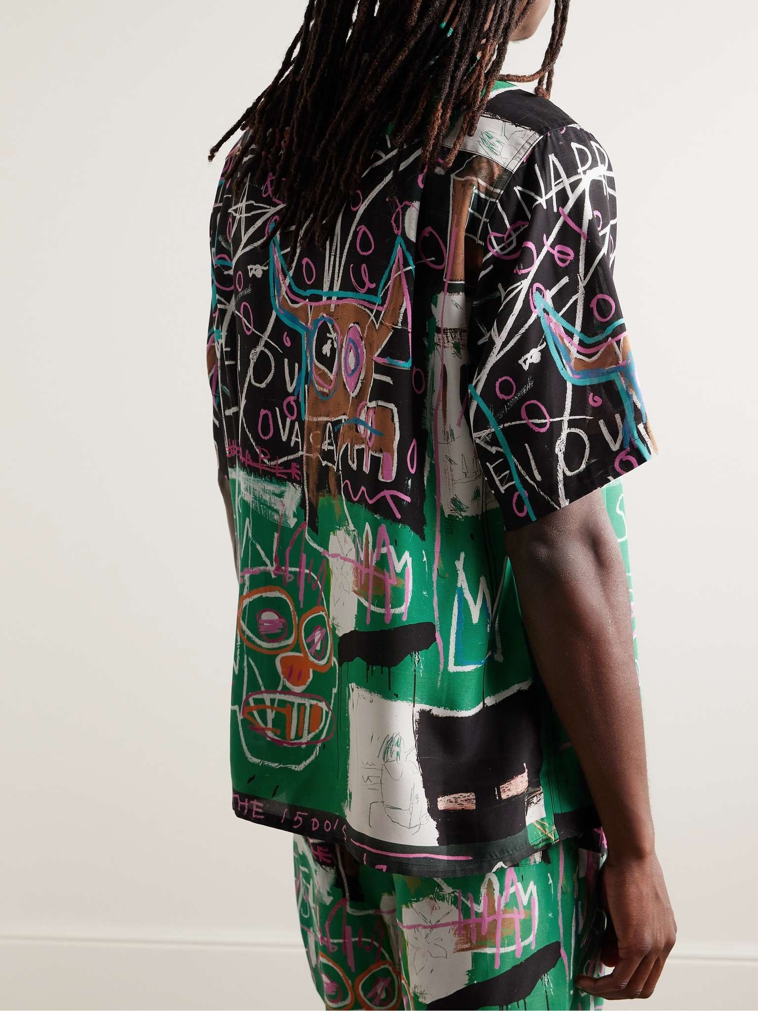 + Jean-Michel Basquiat Convertible-Collar Printed Woven Shirt - 3