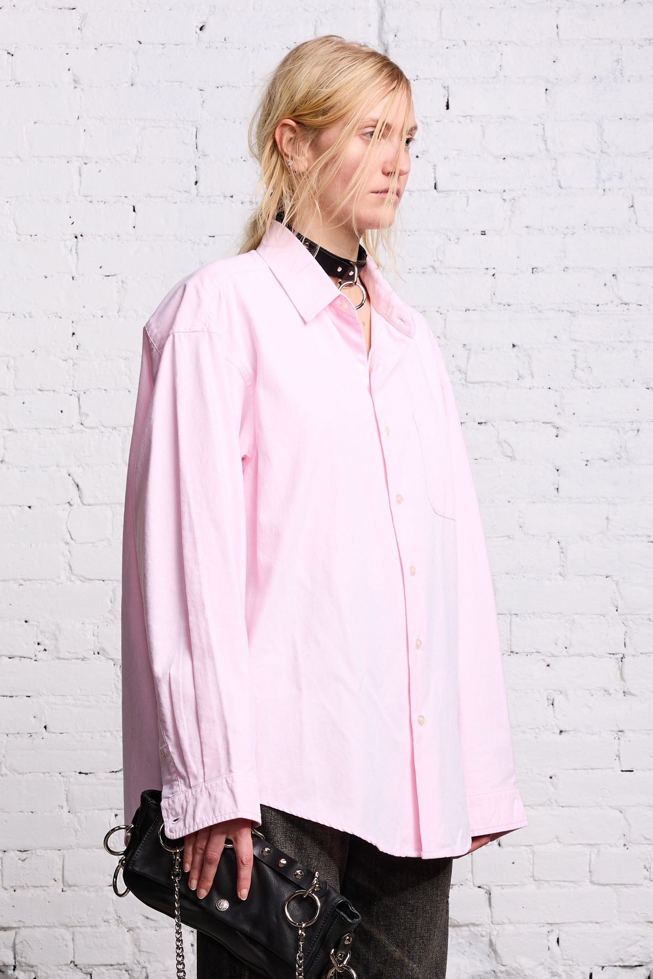LONG SLEEVE BUTTON-UP - LIGHT PINK - 5