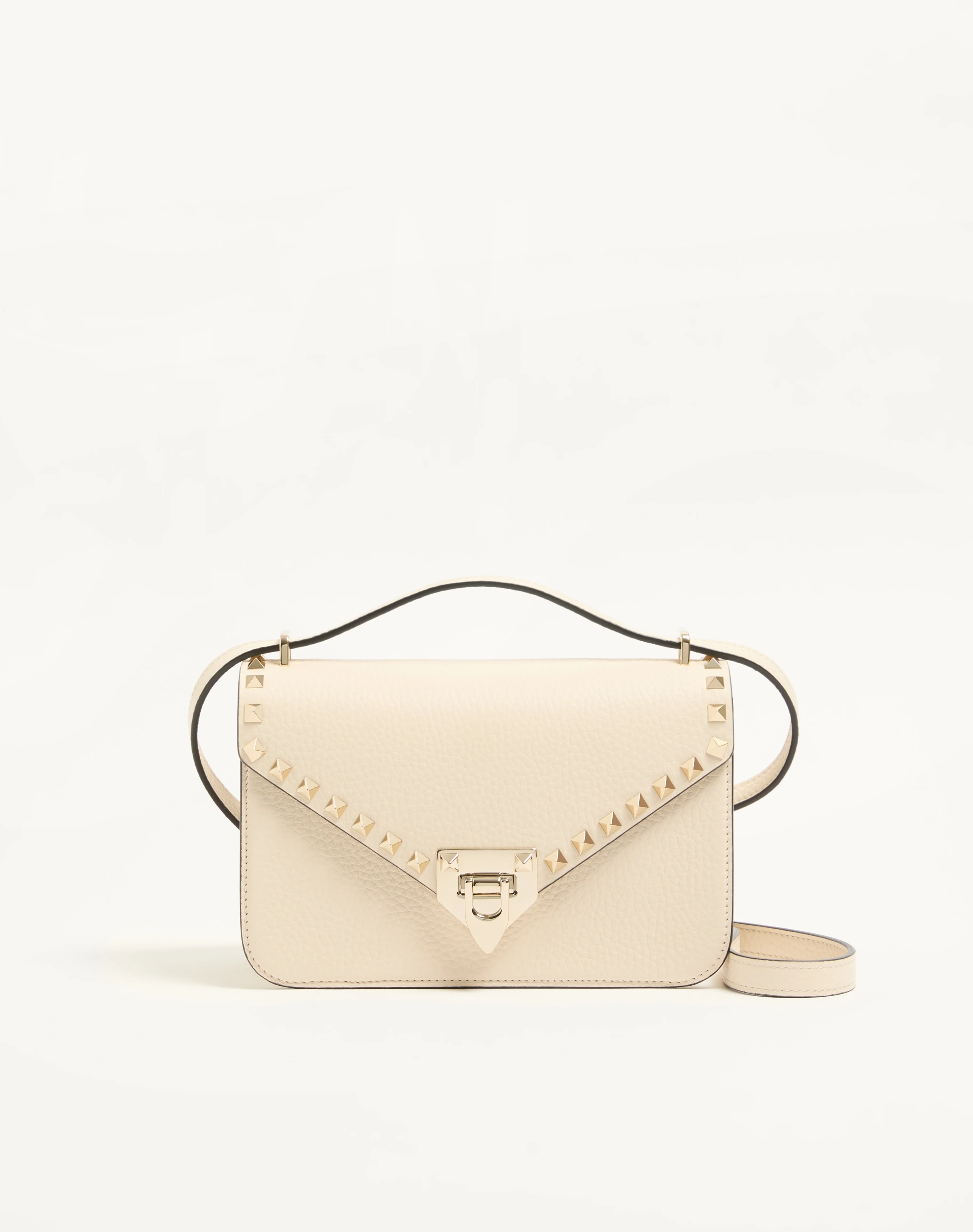 VALENTINO GARAVANI ROCKSTUD SMALL SHOULDER BAG IN GRAINY CALFSKIN - 1