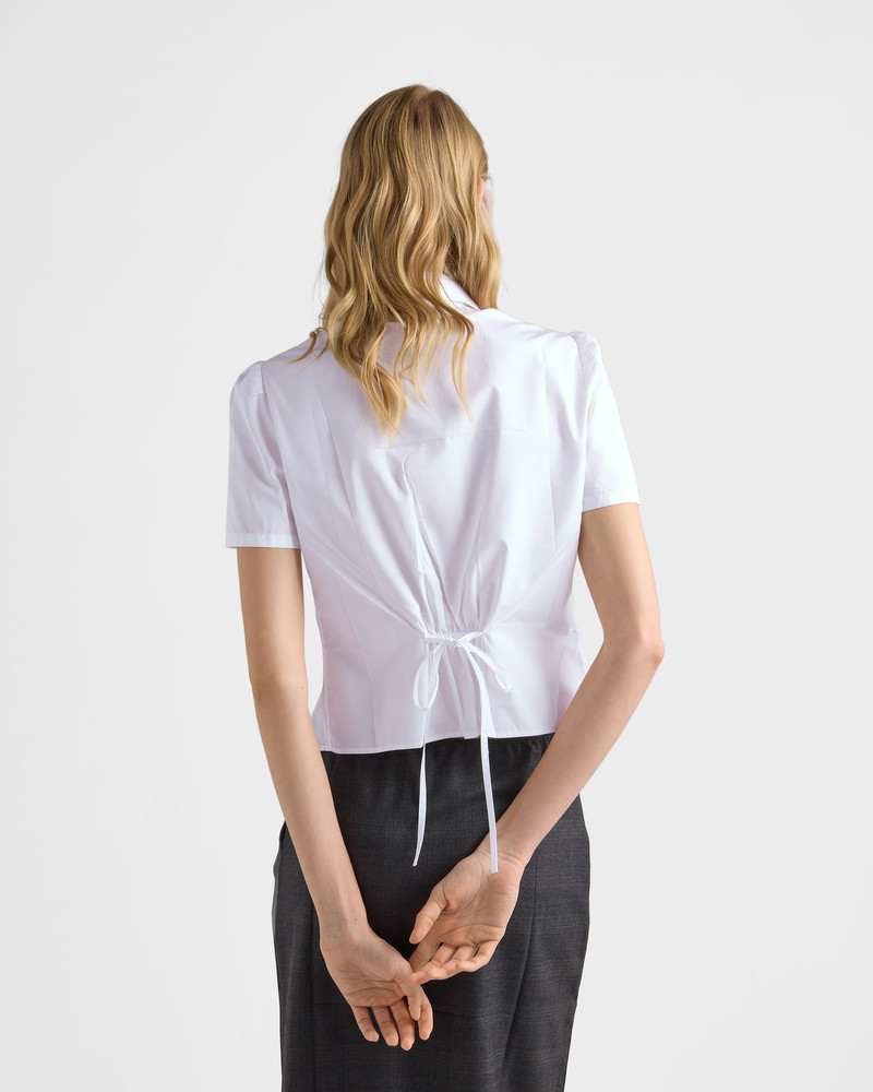 Short-sleeved poplin shirt 5