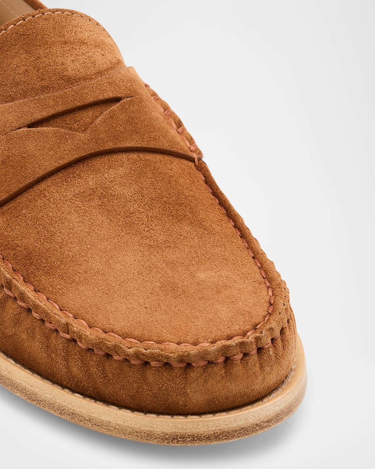 Lottie Suede Penny Loafers - 6