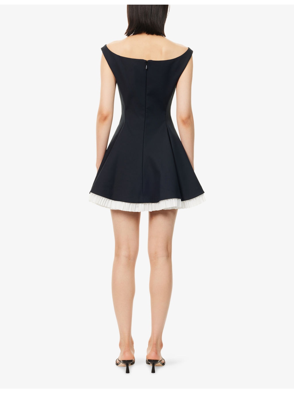 Dorothie Pleated Cotton-Blend Mini Dress - 4
