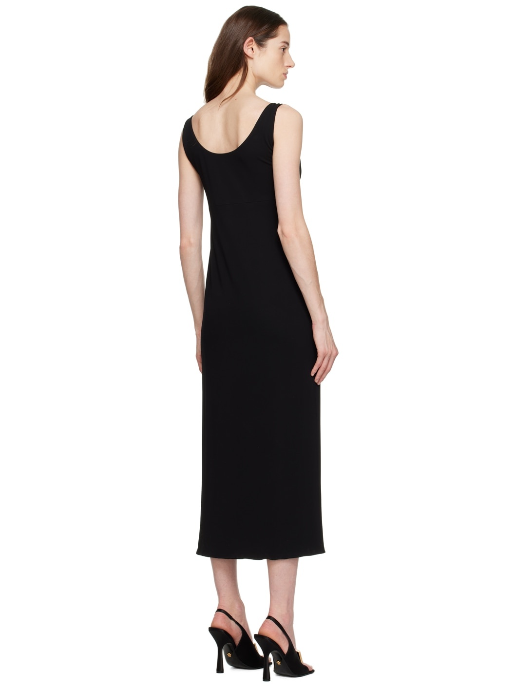 Black Medusa Midi Dress - 3