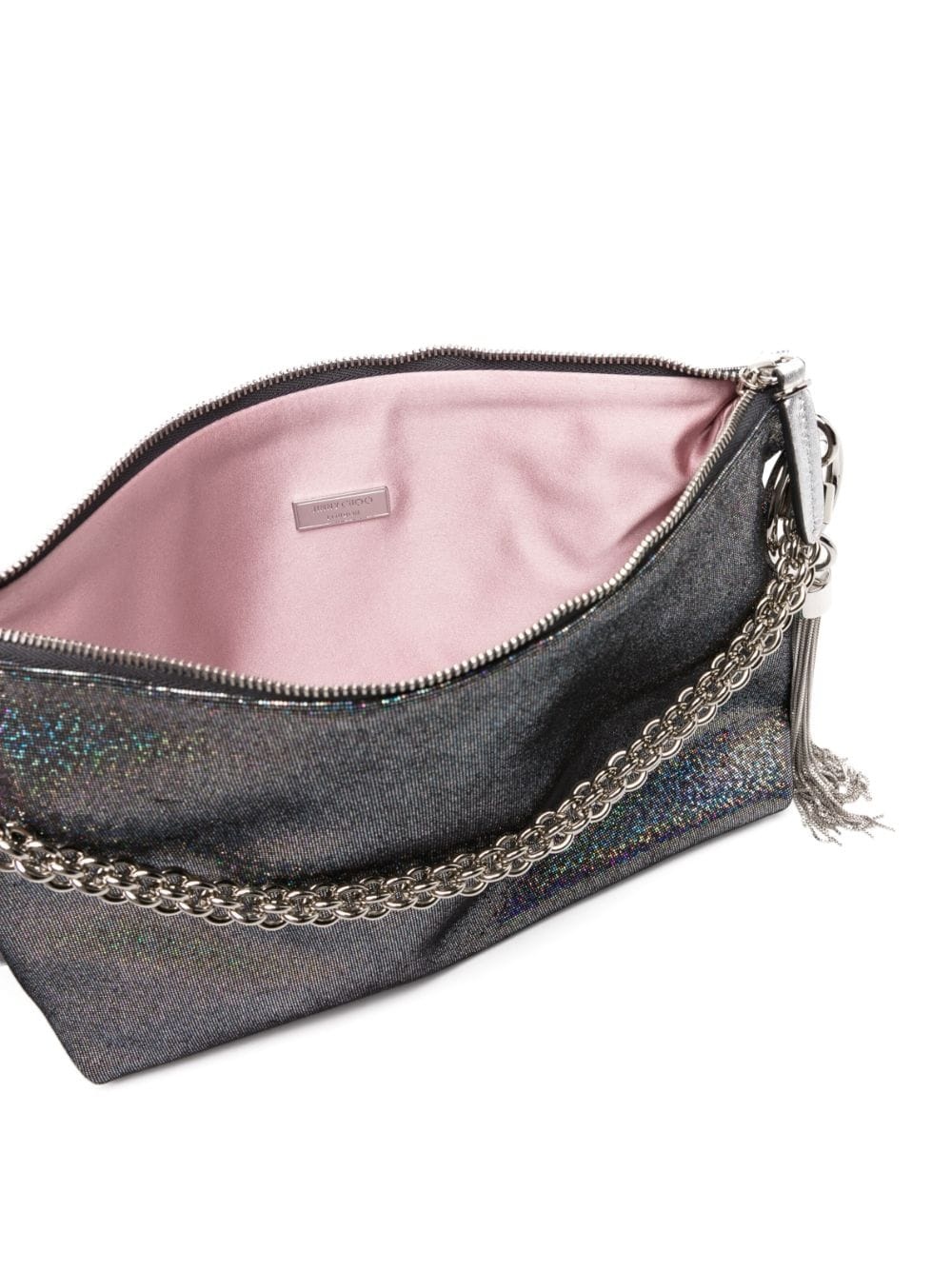 Callie metallic suede clutch - 5