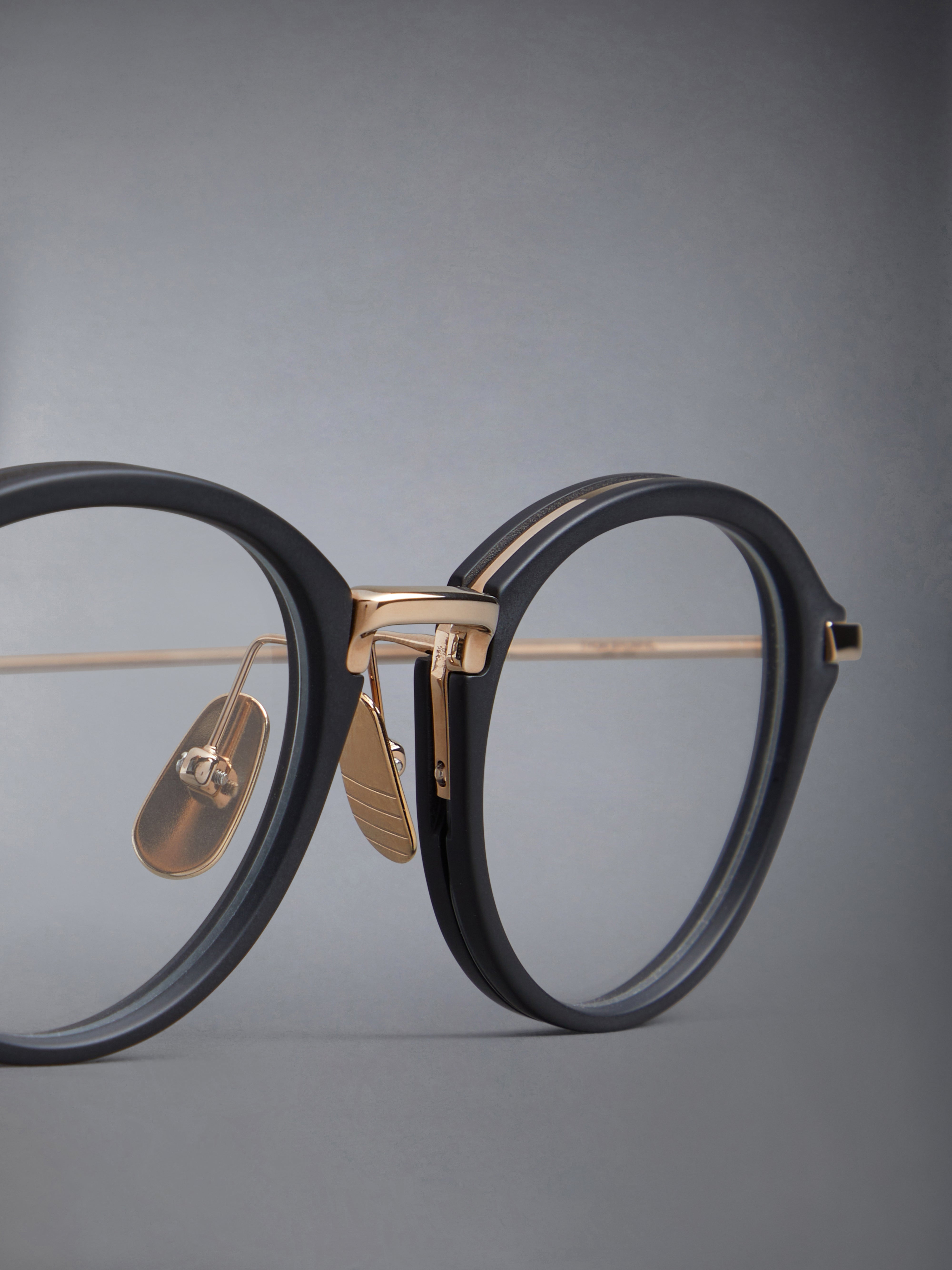 ROUND EYEGLASSES IN ACETATE AND TITANIUM - 5