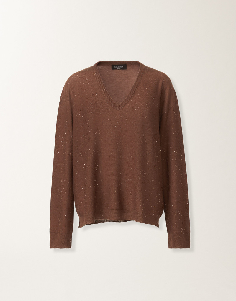 Wool sweater with sequins 1