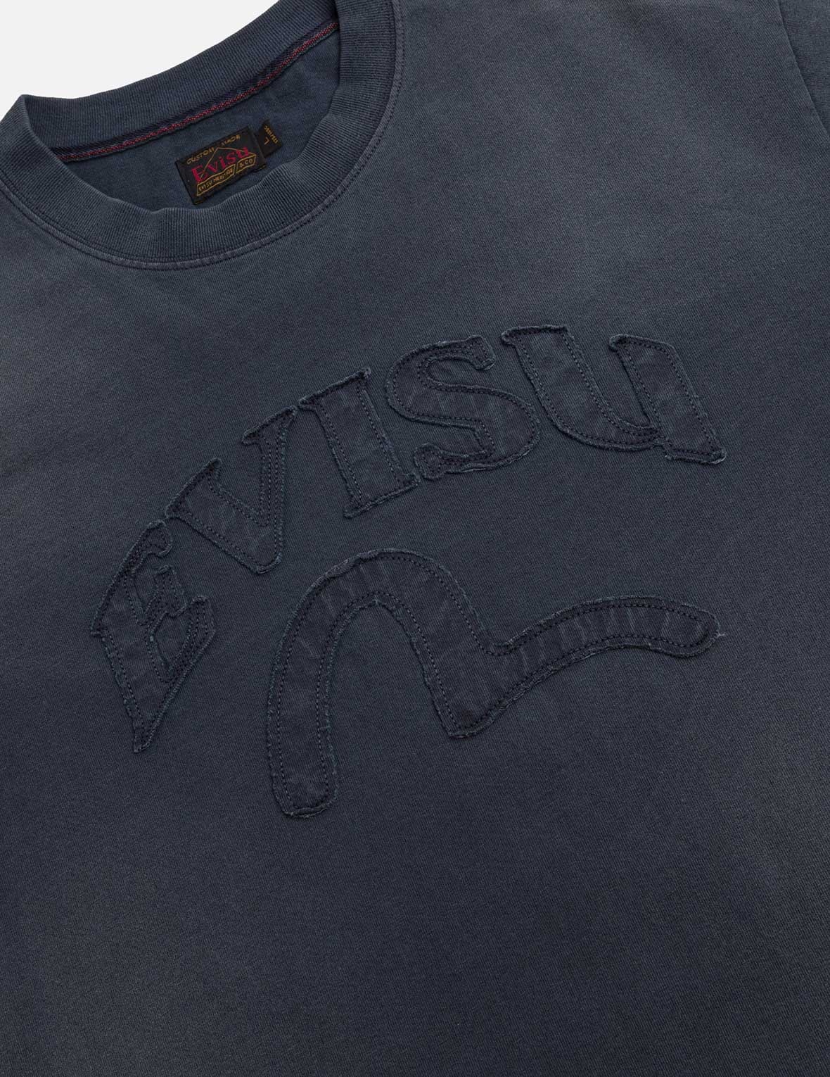 Seagull and Logo Appliqué Embroidery Relax Fit T-Shirt - 6