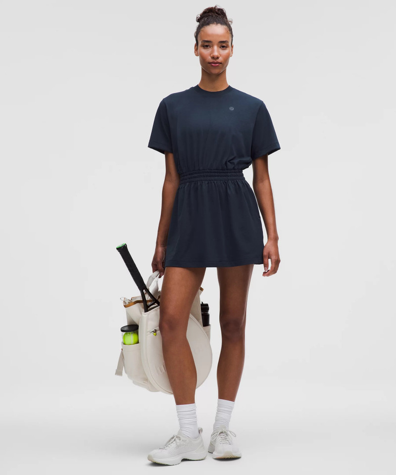 Smocked-Waist T-Shirt Dress 1