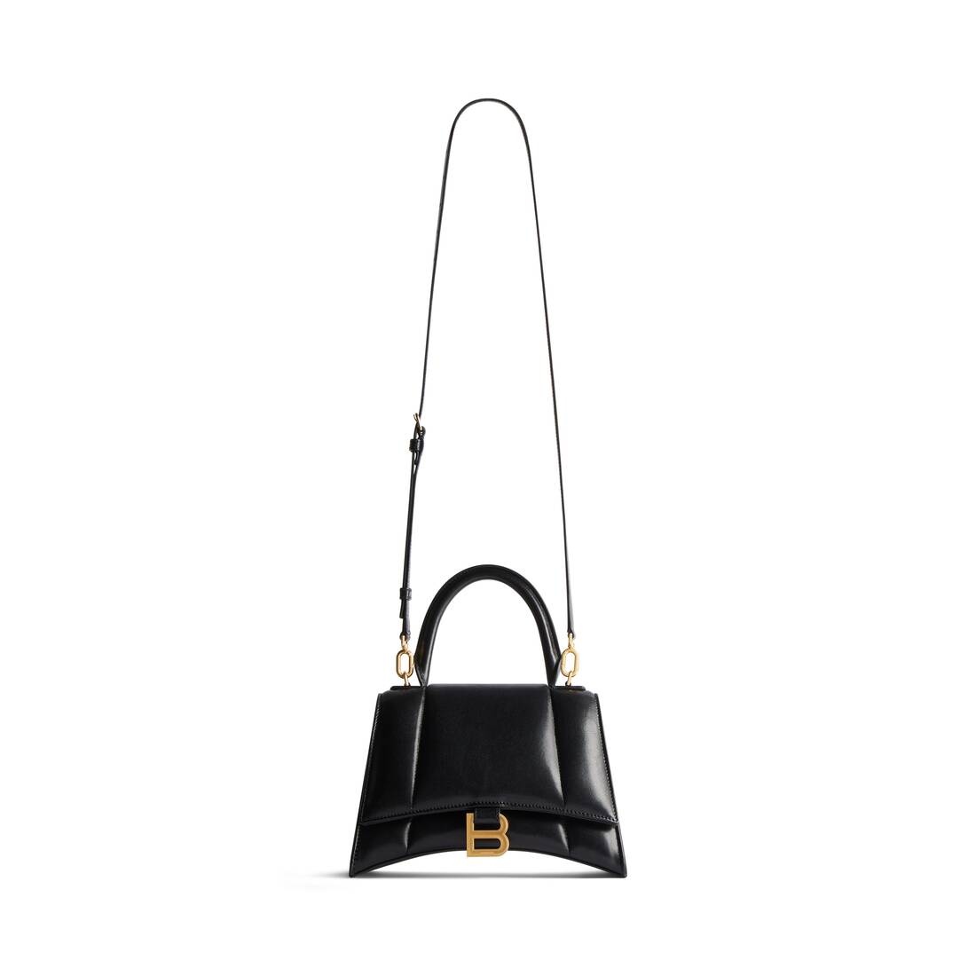 Women's Hourglass Small Handbag in Black - 5