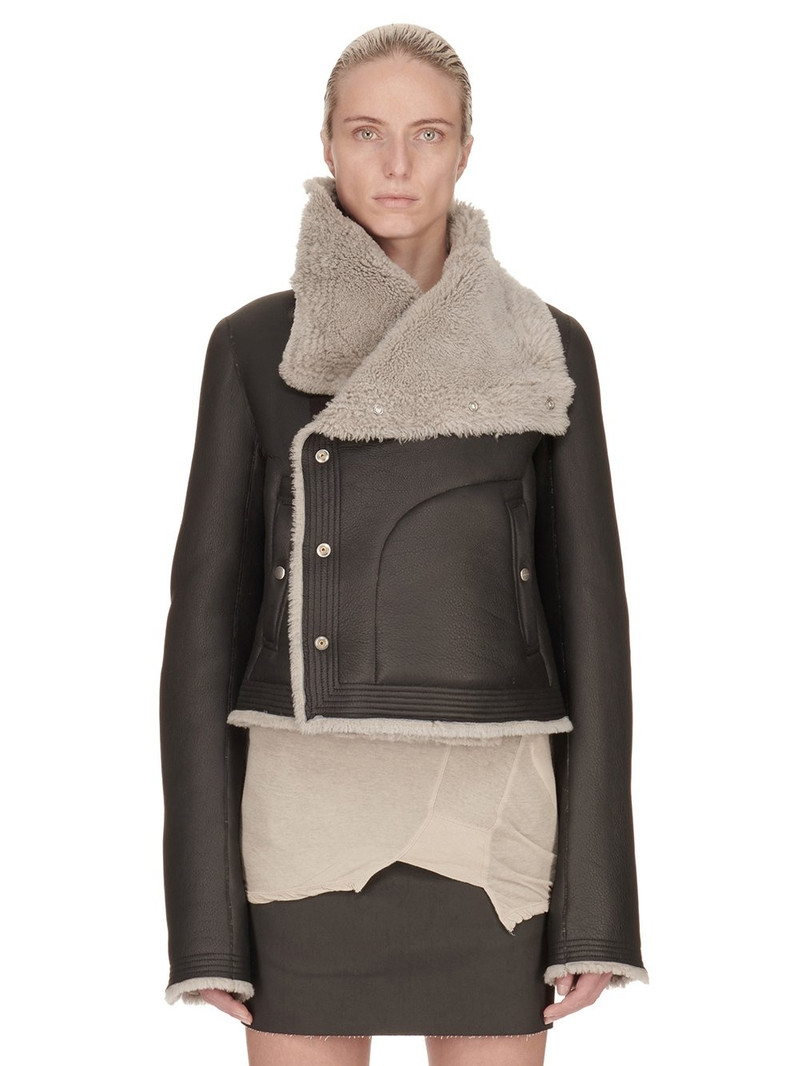 Sheepskin biker jacket 1