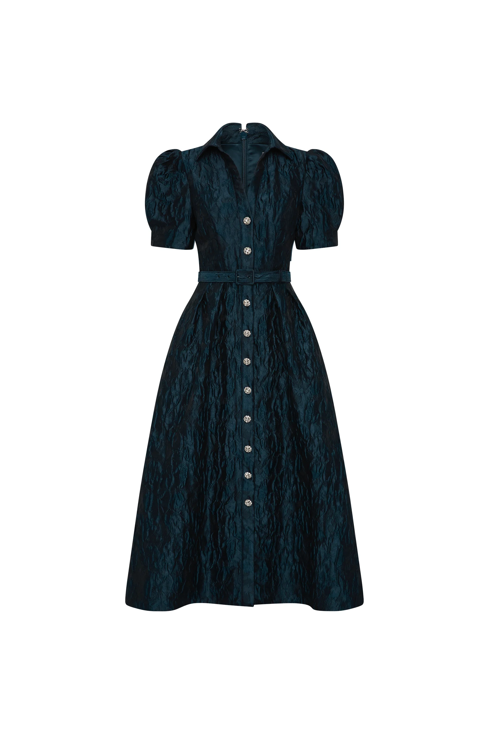 Cascades Short Sleeve Midi Dress - 1