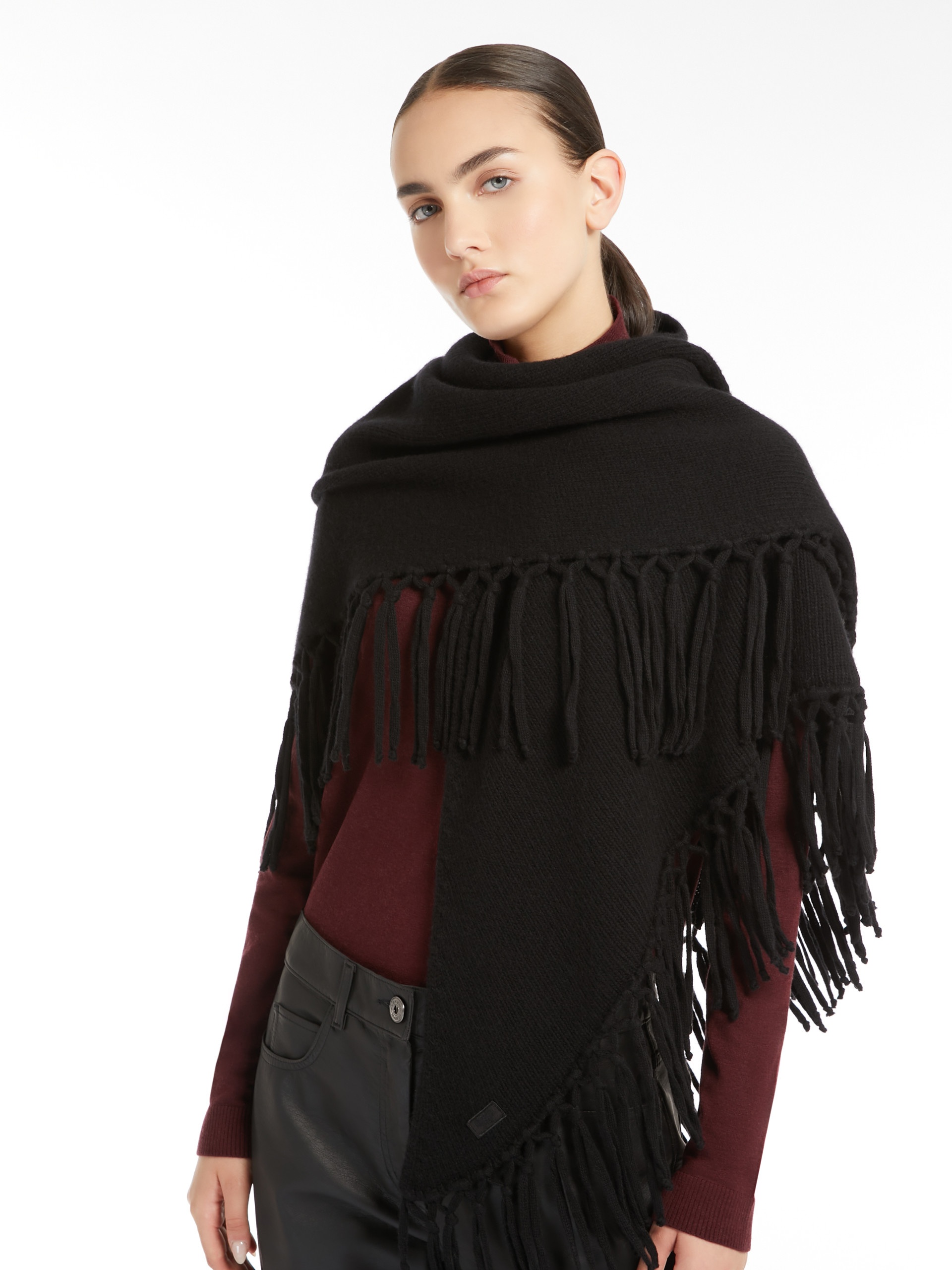 TORNADO Triangular wool shawl - 4