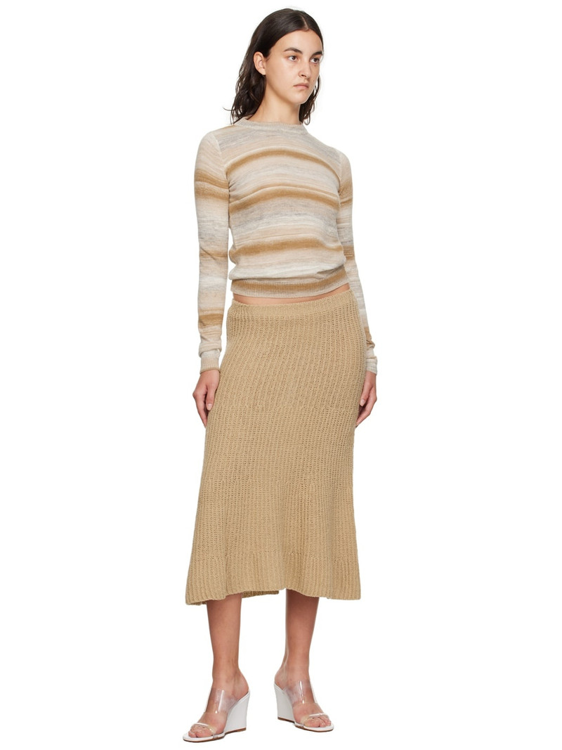 gimaguas Beige Isola Midi Skirt outlook