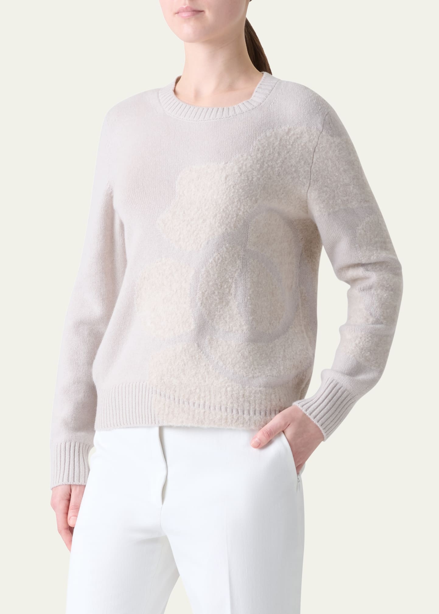 Anemone Boucle Cashmere-Silk Knit Sweater - 4