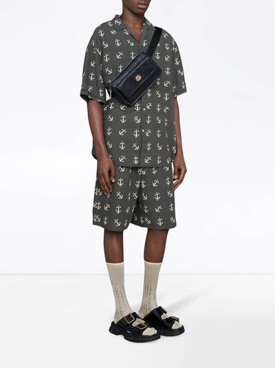 GUCCI anchor print bowling shirt outlook