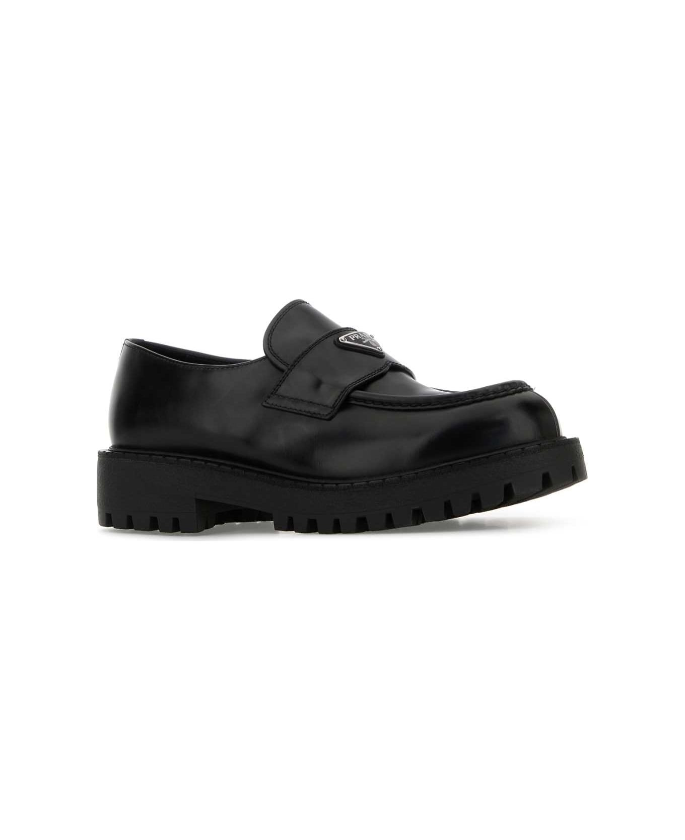 Black Leather Loafers - 2