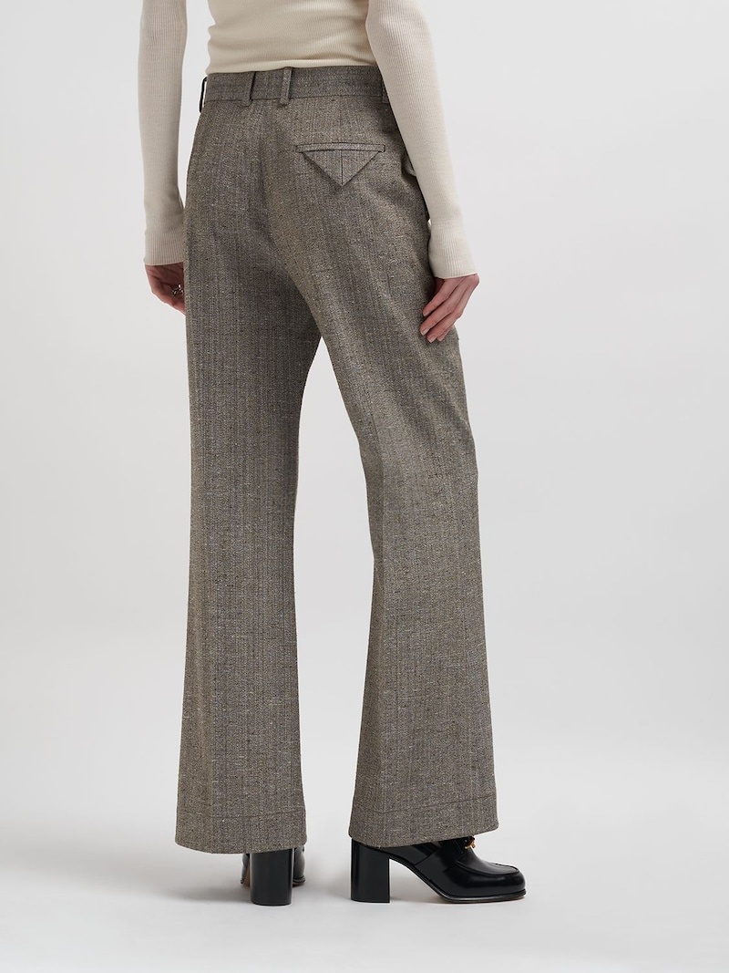 Bottega Veneta Flared silk & viscose pants | luisaviaroma