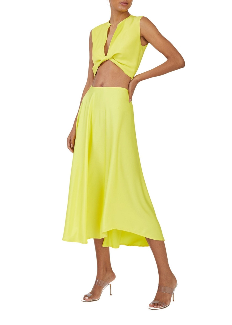 LAPOINTE Satin Handkerchief Skirt outlook