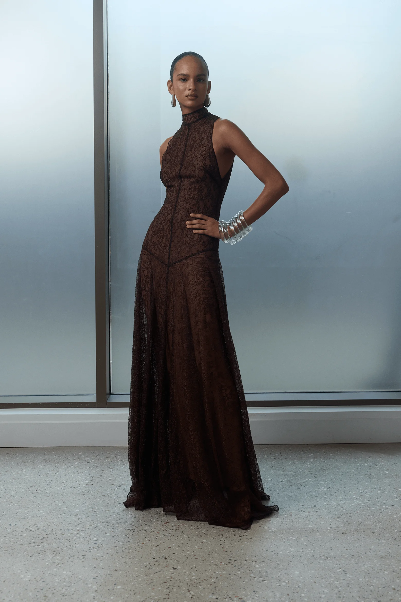 FOEHN MAXI DRESS BROWN - 1