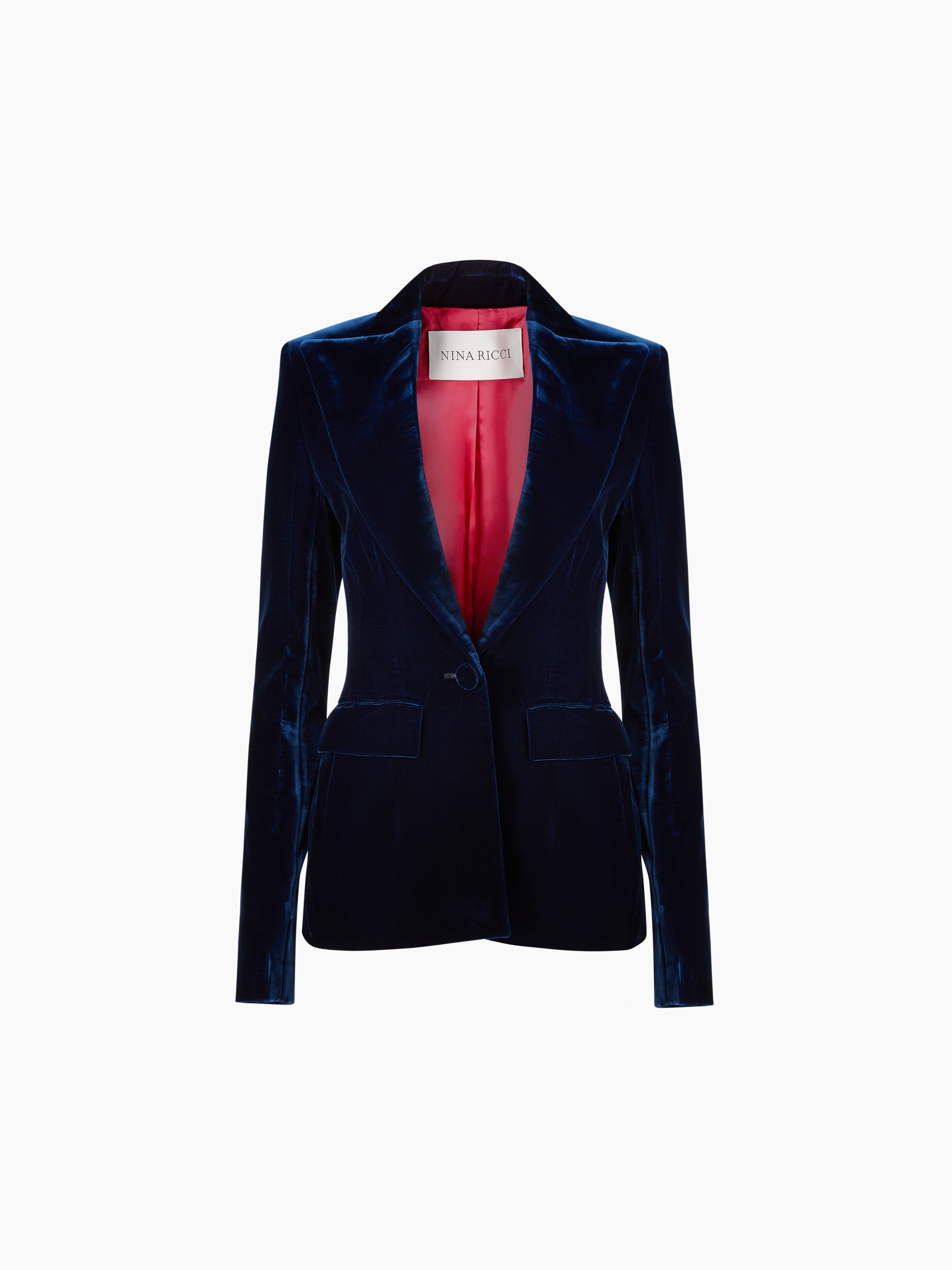 SINGLE-BREASTED BLAZER IN VELVET - 1