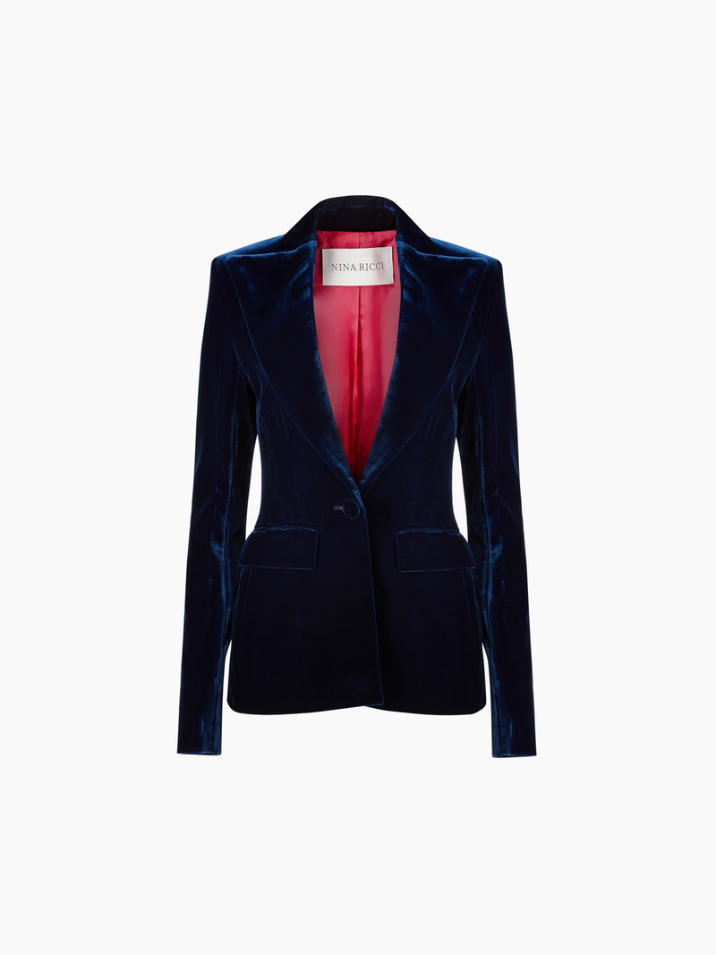 SINGLE-BREASTED BLAZER IN VELVET 5