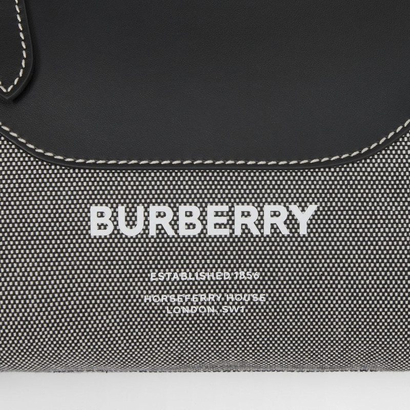 Horseferry Print Canvas and Leather Crossbody Bag 2