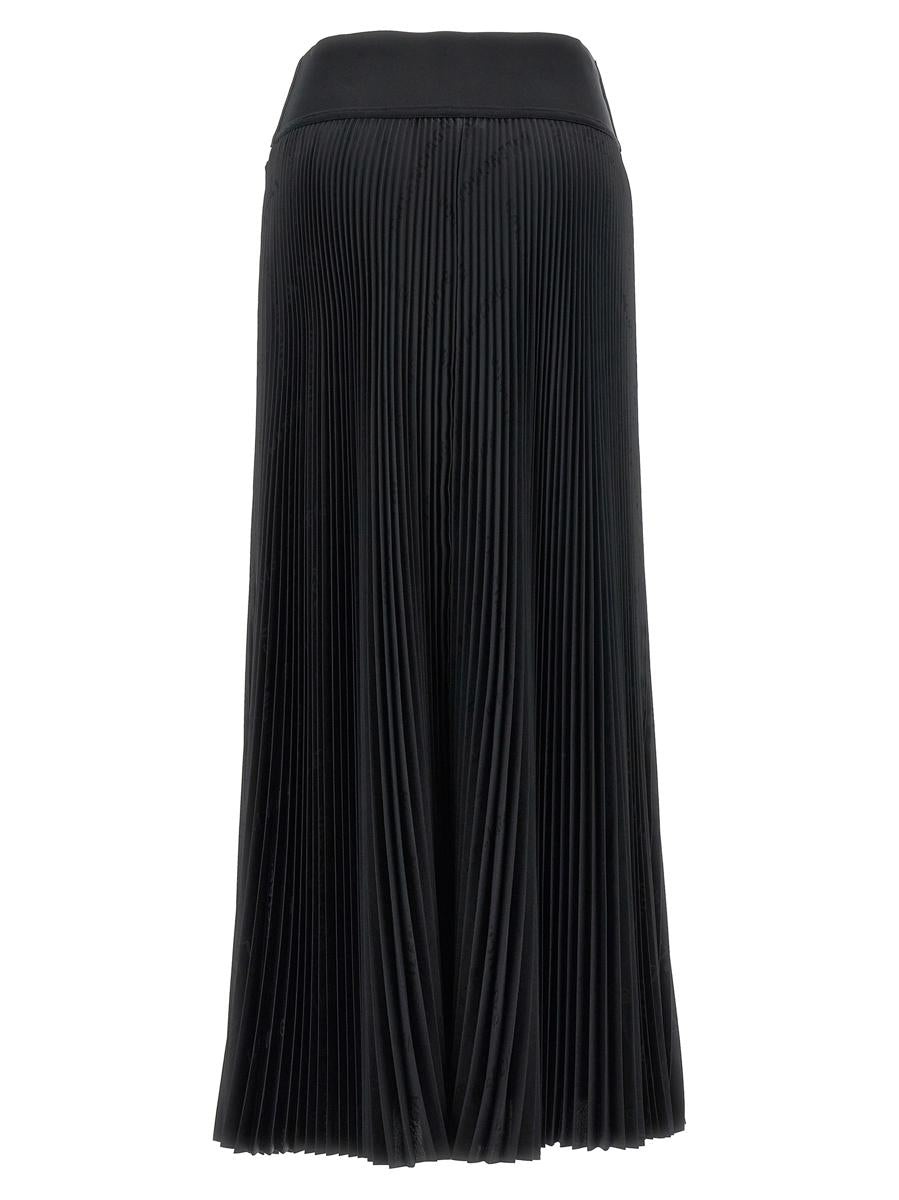 Balenciaga BALENCIAGA LOGO PLEATED SKIRT - 2