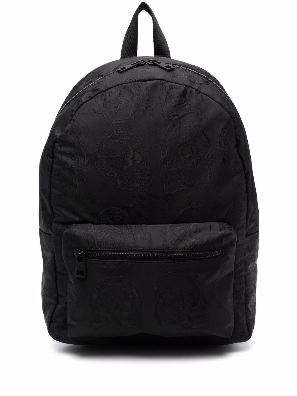 skull-embroidered backpack - 1