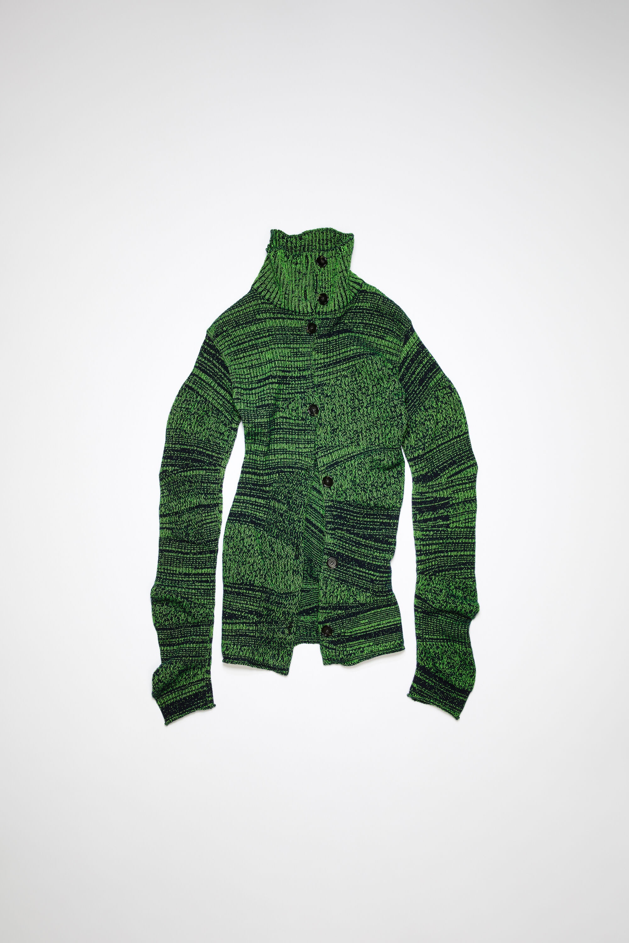 Distorted cardigan - Navy/flou green - 6
