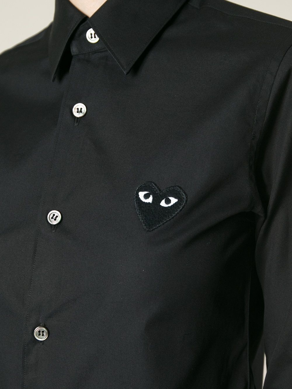 embroidered heart shirt - 5